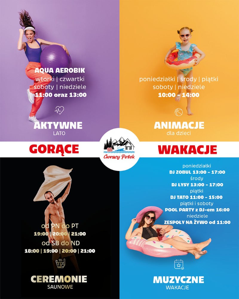 Wakacje w Termach Gorący Potok - rozpiska