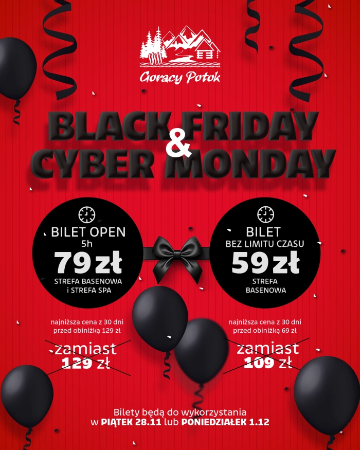 Promocja Black Friday w Termach Gorący Potok