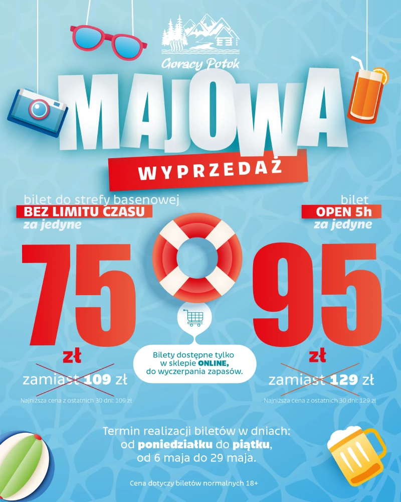 Majowa wyprzedaż w Termach Gorący Potok
